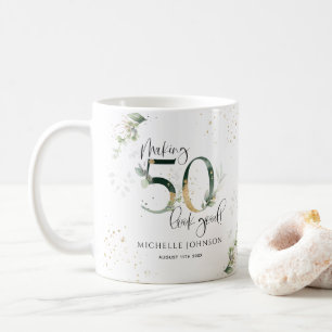 Mug Rendre 50 apparence bon vert or botanique Annivers