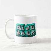 Mug Rendre Citation Sagesse Turquoise Gris ciselé (Gauche)