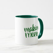 Mug Rendre joyeux la Musique verte de Noël (Devant droit)