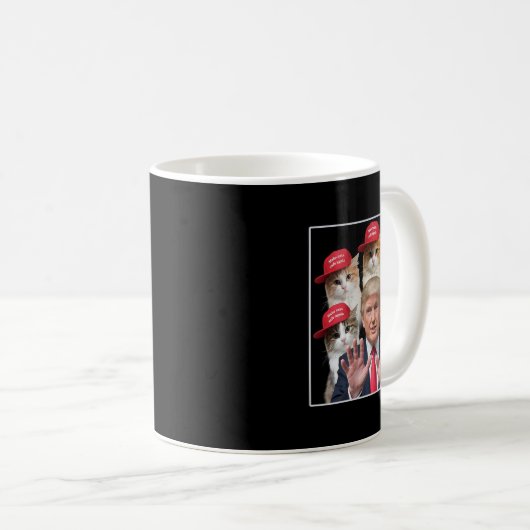 Mug Rendre les chats en sécurité Trump 2024 Casquette (Devant droit)