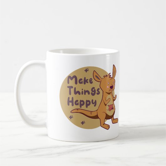 Mug Rendre les choses heureux Kawaii drôle mignon kang (Gauche)