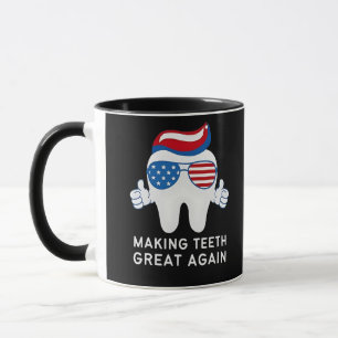 Mug Rendre les dents plus grandes 4 juillet dentaire