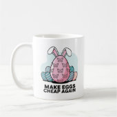 Mug Rendre les oeufs moins chers aux oreilles de lapin (Gauche)