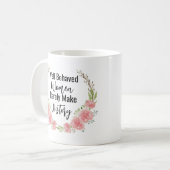 Mug Rendre l'histoire mignonne citation florale (Devant gauche)