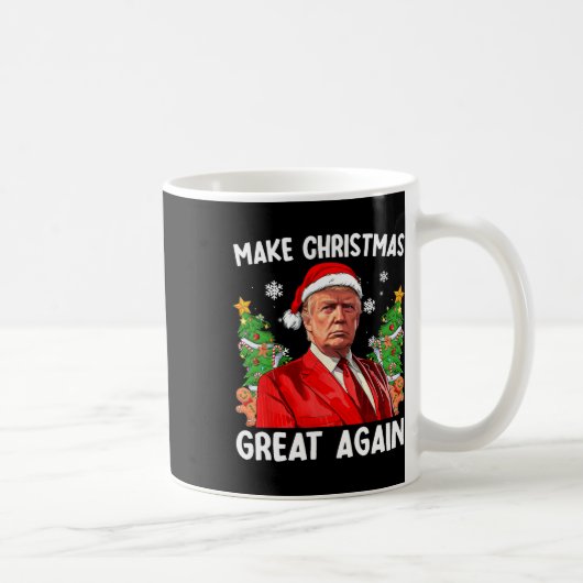 Mug Rendre Noël super à nouveau drôle Père Noël Trump  (Droite)