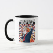 Mug Rendre Noël super à nouveau Noël Noël drôle Trump  (Gauche)