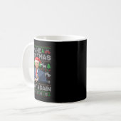 Mug Rendre Noël super encore amusant Trump Santa Hat X (Devant gauche)