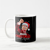 Mug Rendre Noël super Père Noël amusant Trump Noël (Gauche)