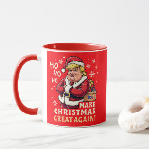 Mug Rendre Noël super   Trump Santa Claus Red