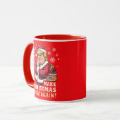 Mug Rendre Noël super | Trump Santa Claus Red (Devant gauche)