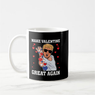 Mug Rendre sa grandeur à Valentines Trump Coeurs de se