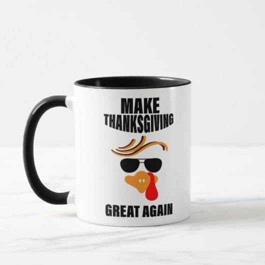 Mug Rendre Thanksgiving super à nouveau, Drôle Turquie (Gauche)