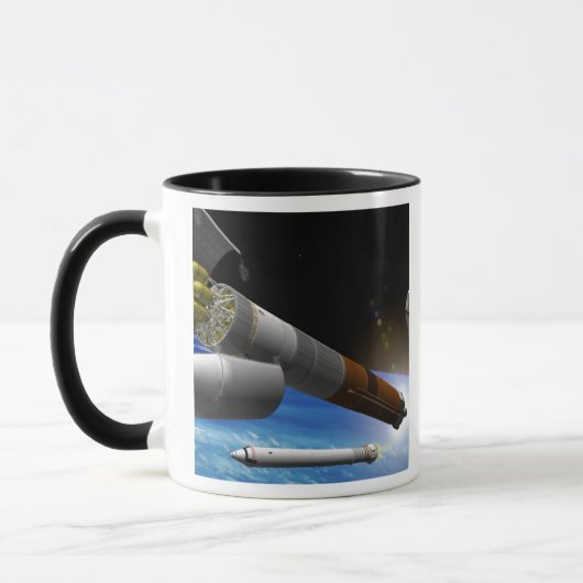 Mug Rendu d'artiste d'une fusée de transport lourd (Gauche)