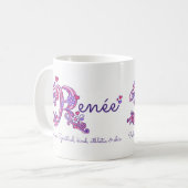 Mug Renée ou R nom initial signifiant muqueuse d'art r (Devant gauche)