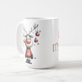 Mug Renne Amusant – Oh Cerf de Noël ! (Devant gauche)