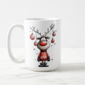 Mug Renne Amusant – Oh Cerf de Noël ! (Gauche)
