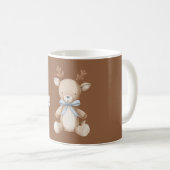 Mug Renne Bleu Crème de Noël (Devant droit)