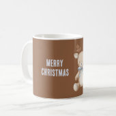 Mug Renne Bleu Crème de Noël (Devant gauche)
