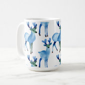 Mug Renne Bleu de Noël (Devant gauche)