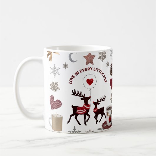 Mug Renne de Luxe Maman & Bébé "Amour à Chaque Petit (Gauche)