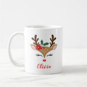 Mug Renne de Noël Visage Mignon (Gauche)
