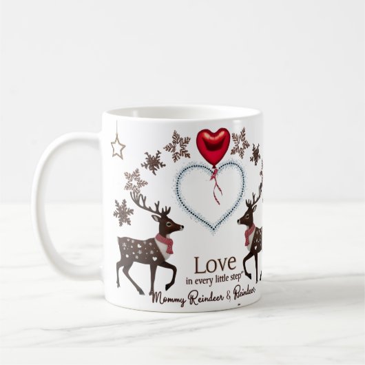 Mug Renne en Luxe Flocon de Neige Amour à Chaque (Gauche)