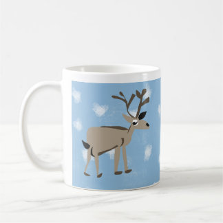 Mug Renne Hivernal Mignon & Flocons de Neige