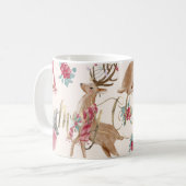 Mug Rennes adorables, Oiseaux, Fleurs (Devant gauche)