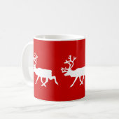 Mug Rennes blanches / Silhouette caribou (Devant gauche)