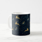 Mug Rennes célestes et ornements étoile dorée (Devant gauche)