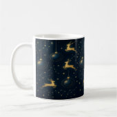 Mug Rennes célestes et ornements étoile dorée (Gauche)
