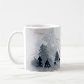 Mug Rennes dans l'Aquarelle gris sauvage Noël (Gauche)