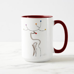 Mug Rennes de Noël à nez rouge