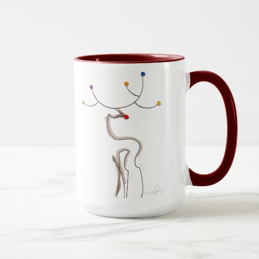 Mug Rennes de Noël à nez rouge (Droite)