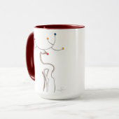 Mug Rennes de Noël à nez rouge (Devant gauche)
