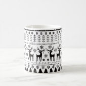 Mug Rennes de Noël d'art populaire moderne (Centre)