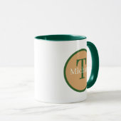 Mug Rennes de Noël festives ajouter monogramme (Devant droit)