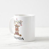 Mug Rennes de Noël - lumière de Noël (Devant gauche)