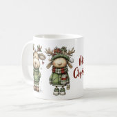 Mug Rennes de Noël mignons (Devant gauche)