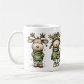 Mug Rennes de Noël mignons (Gauche)