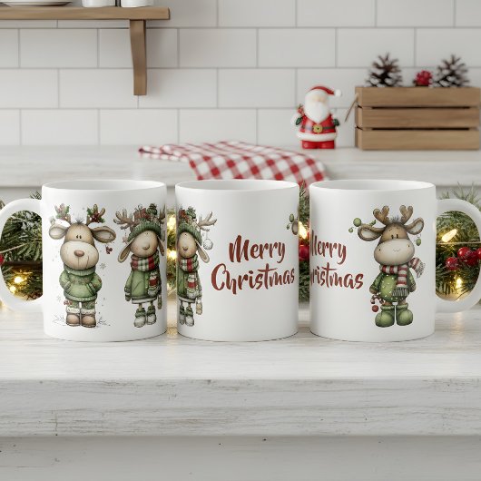 Mug Rennes de Noël mignons