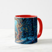 Mug Rennes de Noël Pôle Nord Art imaginaire (Devant droit)