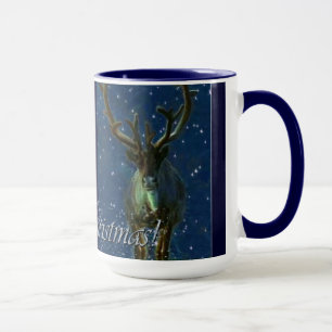 Mug Rennes d'hiver, neige et joyeux Noël Design