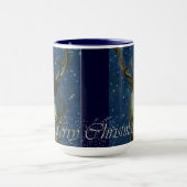 Mug Rennes d'hiver, neige et joyeux Noël Design (Centre)