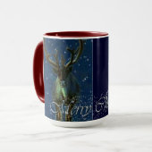 Mug Rennes d'hiver, neige et joyeux Noël Design (Devant gauche)