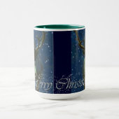 Mug Rennes d'hiver, neige et joyeux Noël Design (Centre)