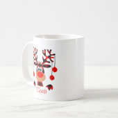 Mug Rennes rouges de bison personnalisées (Devant gauche)