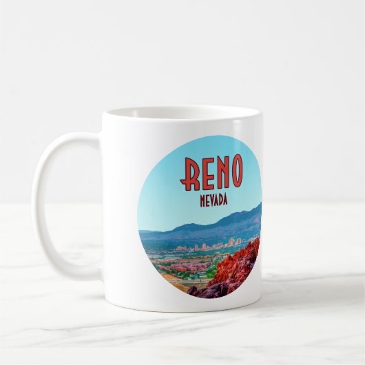 Mug Reno Nevada Centre-ville Vintage (Gauche)