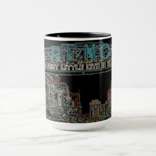 MUG RENO NEVADA VINTAGE COLORÉ DE COULEUR D'EAU