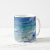 Mug Renoir Seascape. Impressionnisme nautique bleu. Me (Devant droit)
